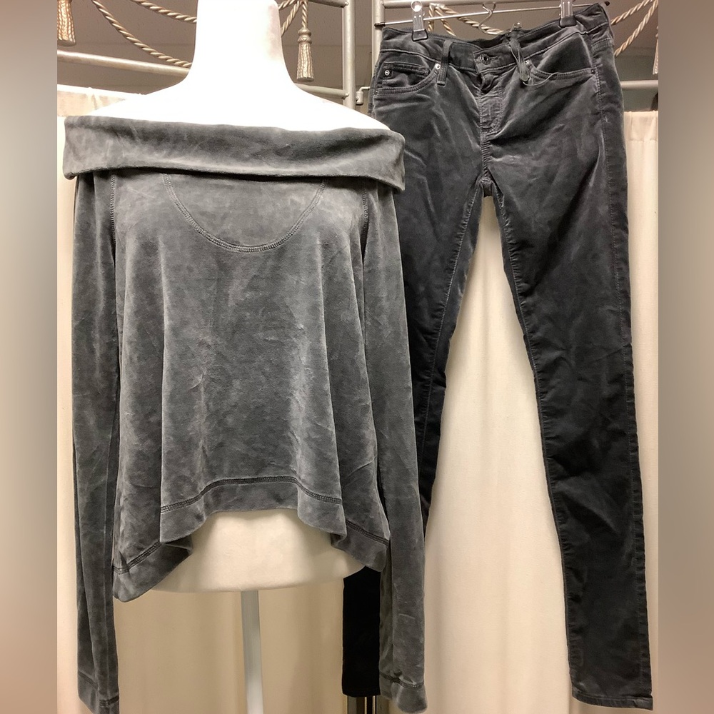 ATKO Velour Sweatshirt S AG skinny pants 24